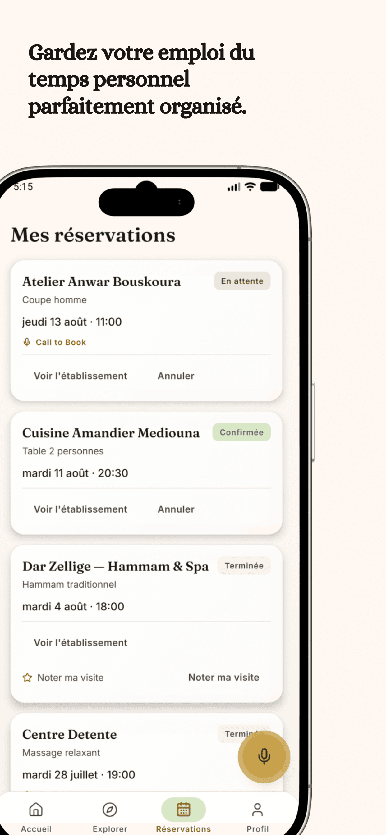 L'application Bokelle sur un téléphone